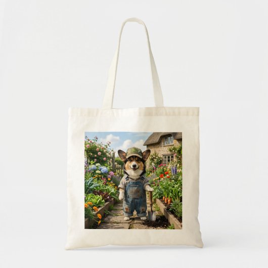 Corgi-Gärtner Tragetasche (Vorne)