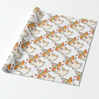 Corgi-Geburtstags-Party Geschenkpapier