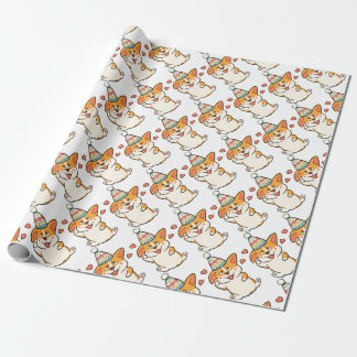 Corgi-Geburtstags-Party Geschenkpapier
