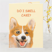 Corgi-Geburtstagskarte Karte (Gelbe Blume)