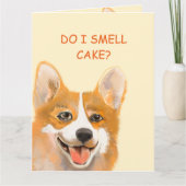 Corgi-Geburtstagskarte Karte (Vorderseite)