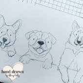 Corgi gehen wir Pawty Potty Training Punch Card Visitenkarte