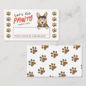 Corgi gehen wir Pawty Potty Training Punch Card Visitenkarte (Vorne/Hinten)