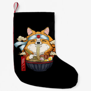 Corgi-Geschenk Ramen Kawaii Corgi Welpe Japanisch Kleiner Weihnachtsstrumpf