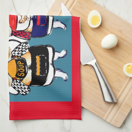 CORGI GESCHIRRTUCH (Viertel Falte)