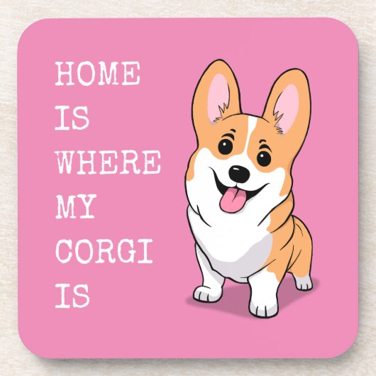 Corgi Getränkeuntersetzer (Vorderseite)