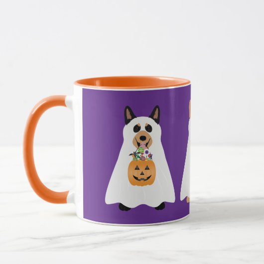 Corgi Ghost Dogs Halloween Tasse (Links)