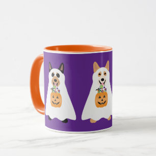 Corgi Ghost Dogs Halloween Tasse