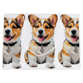 Corgi Gift Bag Große Geschenktüte (Vorderseite)