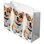 Corgi Gift Bag Große Geschenktüte (Rückseite Schrägansicht)