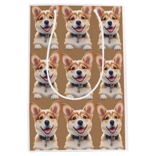 Corgi Gift Bag Mittlere Geschenktüte (Vorderseite)