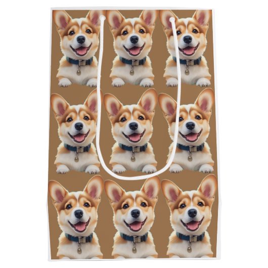 Corgi Gift Bag Mittlere Geschenktüte (Rückseite)