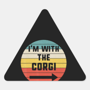 Corgi Gift   Corgi Halloween Kostüm Vintag Dreieckiger Aufkleber