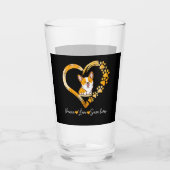 Corgi Gift | Face Corgi Lovely I Liebe Corgis Glas (Rückseite)