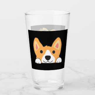 Corgi Gift | Face Corgi Lovely I Liebe Corgis Glas