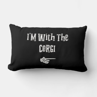 Corgi Gift | Ich bin mit Corgi Hund Halloween-Kost Lendenkissen