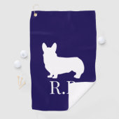 Corgi Gift Ideas Blue Navy Golfhandtuch (Insitu)