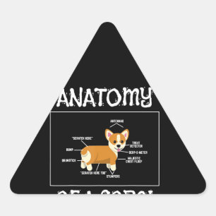 Corgi Gift Niedlich Funny Dog Puppy Corgi Dreieckiger Aufkleber