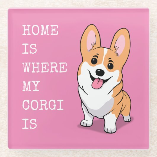 Corgi Glasuntersetzer (Vorderseite)