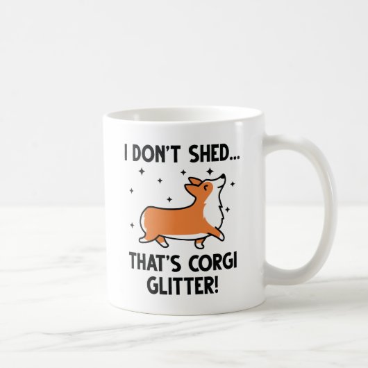 Corgi Glitzer Kaffeetasse (Rechts)
