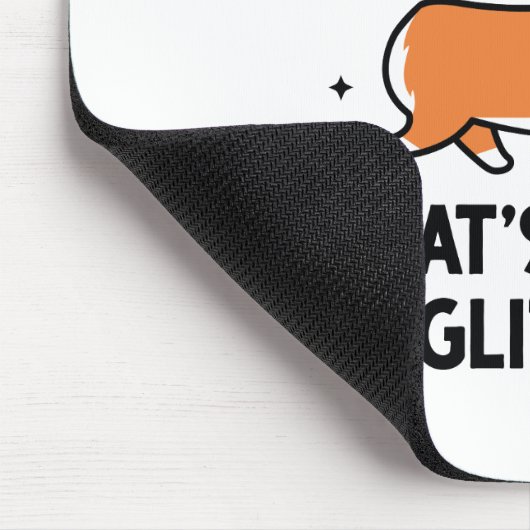 Corgi Glitzer Mousepad (Ecke)