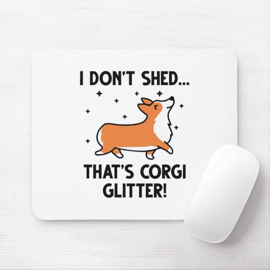 Corgi Glitzer Mousepad (Mit Mouse)