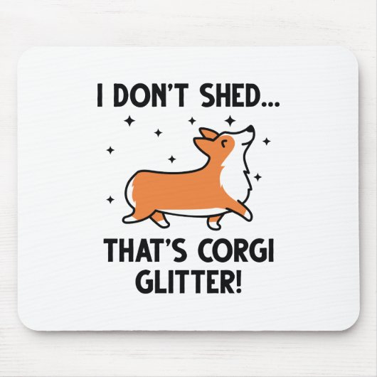 Corgi Glitzer Mousepad (Vorne)