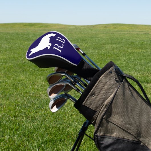 Corgi Golf Blue Navy Golf Headcover (In SItu)