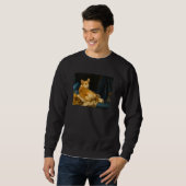 Corgi Grande Odalisque Parodie Klassisches Gemälde Sweatshirt (Vorne ganz)