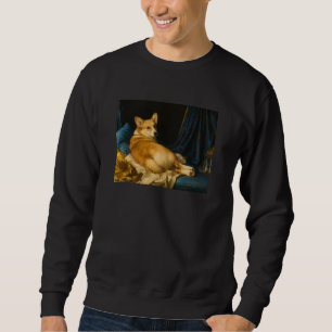 Corgi Grande Odalisque Parodie Klassisches Gemälde Sweatshirt
