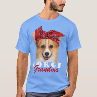 Corgi Grandma Niedlich Corgi Dog Bandana T-Shirt