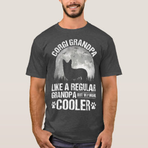 Corgi Grandpa Funny Moon Vintager Hundetag Vaterta T-Shirt