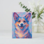 Corgi Greeting Card Postkarte (Stehend Vorderseite)