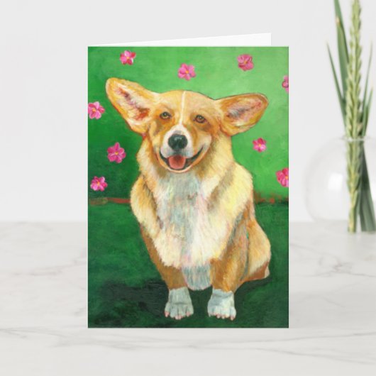 "Corgi" Greeting Cards Karte (Vorderseite)
