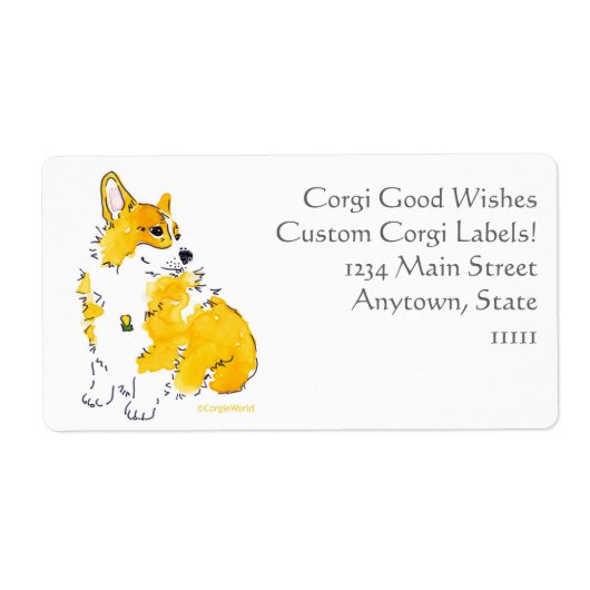 Corgi Gutes wünscht benutzerdefinierte Labels (Vorne)