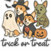 corgi halloween costume aufkleber (Vorderseite)