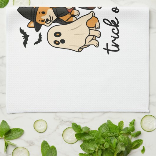 corgi halloween costume geschirrtuch (Gefaltet)