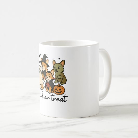 corgi halloween costume kaffeetasse (VorderseiteRechts)