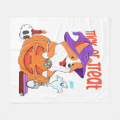 Corgi Halloween Fleecedecke (Vorderseite (Horizontal))