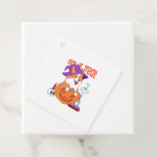 Corgi Halloween Geschenkanhänger (Beispiel)