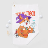 Corgi Halloween Golfhandtuch (Insitu)