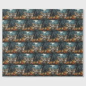 Corgi Halloween Gruselig Geschenkpapier (Flach)