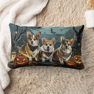 Corgi Halloween Gruselig Lendenkissen