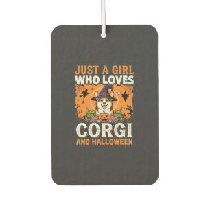 Corgi Halloween Hexen Mädchen Vintage Horror Autolufterfrischer
