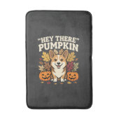 Corgi Halloween Hey There Kürbis Design Badematte (Vorderseite Vertikal)