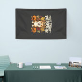 Corgi Halloween Hey There Kürbis Design Banner (Messeveranstaltung)