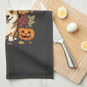 Corgi Halloween Hey There Kürbis Design Geschirrtuch (Viertel Falte)