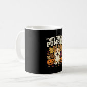 Corgi Halloween Hey There Kürbis Design Kaffeetasse (Vorderseite Links)