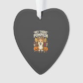 Corgi Halloween Hey There Kürbis Design Ornament (Vorderseite)