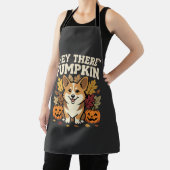 Corgi Halloween Hey There Kürbis-Design Schürze (InSitu)